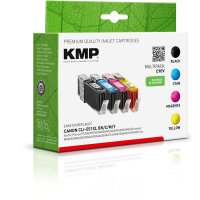 KMP Tintenpatrone für Canon CLI551CXL, CLI551MXL,...