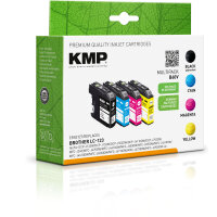 KMP Tintenpatrone für Brother LC123BK, LC123C,...