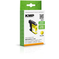 KMP Tintenpatrone für Brother LC123Y Yellow