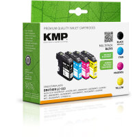 KMP Tintenpatrone für Brother LC223BK, LC223C,...